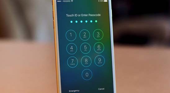 set passcode on iphone 8